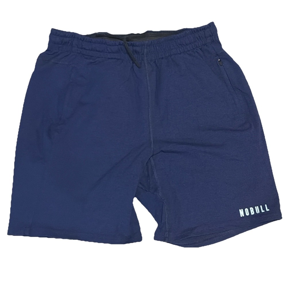 NOBULL Shorts Mens‎ L (30-36x8) Blue Training Gym CrossFit Drawstring Stretch